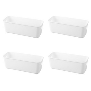 티모다모 다용도 팬트리 정리함 바구니 4개, 화이트, 화이트 × 4개