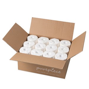 퓨어피스 먼지없는 두루마리 3겹 롤화장지, 30m, 24롤, 1박스