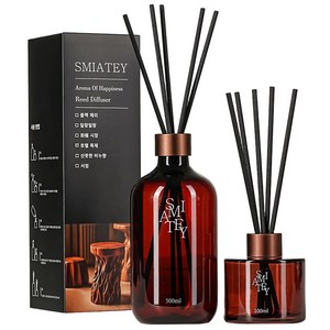 스미어티 디퓨저 대용량 실내 방향제 리필액 선물 세트 집 화장실 방향제 500ml, 호텔 목재, 1개
