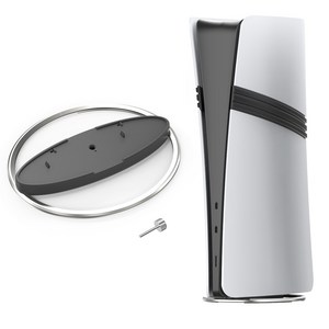 PS5 프로 슬림 수직 스탠드 거치대 받침대 플스5 디스크 디지털 PRO 호환, 1개, 실버, PS5 프로 슬림 공용 수직 스탠드