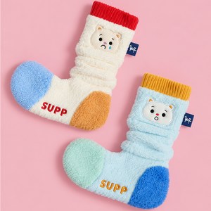 슈퍼펫 강아지 터그놀이 노즈워크 장난감 쭈구리양말, 1세트, 아이보리+블루