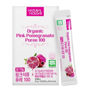 네츄럴올가 유기농 핑크석류 퓨레100 석류즙, 14개, 25g