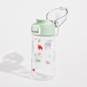 MOZ 스웨덴 원터치 트라이탄 키즈 보틀 물병, 1개, 480ml, 포레스트그린