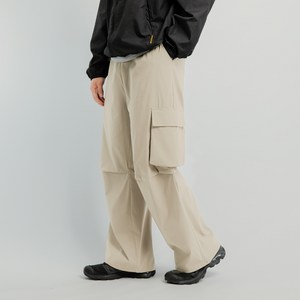 클라민 남성용 사계절 와이드 카고 팬츠 트레이닝 스트링 밴딩 바지
