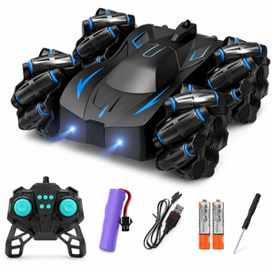 DDCCS 2.4G 무선 리모컨 드리프트 스턴트카 360도 회전 LED RC카, 1개, 쪽.