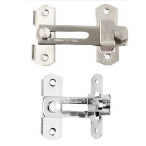 유유성안 스텐 미닫이문 코너 문걸쇠 걸고리 슬라이딩도어, 일자형 소형, 1개