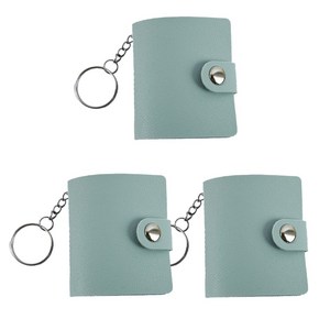가죽 증사 바인더 3개 증명사진 보관 띠부씰 콜렉트북 미니 앨범 키링, 10매, 민트