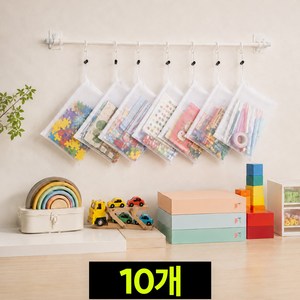 싸쓸 대형 A4사이즈 메쉬 파우치 매쉬파우치, 투명, 10개