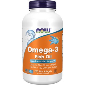 나우푸드 멀레큐럴리 디스틸드 오메가3 1000mg 피쉬 소프트젤, 200정, 1개 골드박스 특가