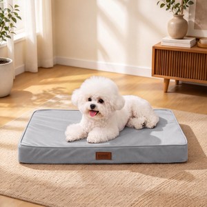EMME 강아지 방석 여름용 탈착식 커버 분리세탁 가능 논슬립 바닥 소형 중형 대형, 1개, Waterproof Type-Gray