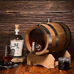 개츠비 아메리칸 화이트 오크통 3L 챠링 오크배럴 글라스 버번 위스키 숙성통, 1개