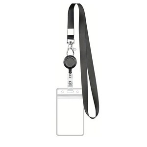 사원증 목걸이 케이스 릴홀더 명찰 세로 출입카드, 1개, 화이트