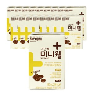 메디푸드 미니웰 커피맛, 18개, 150ml