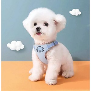 강아지 조절형 코튼 하네스 리드줄 세트/소진 시 재입고 없음! 마지막 찬스!, 파란색, 1팩