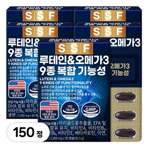 순수식품 루테인 오메가3, 30정, 5개