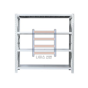 나이스선반 1000kg중량랙 하중250kg 1세트 높이2mX가로2mX폭60cm 단수4단 독립 올화이트 경량랙 튼튼 조립 앵글 창고정리 철제선반 중량랙 조립식, [화이트]높이2mX가로2mX폭60cm 4단