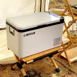 카투어 K 휴대용 캠핑 차량용 냉장고 이동식 냉동고 12V 24V 220V, 25L, white