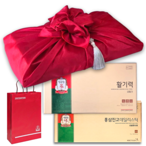 정관장 고급 예단 보자기 합포장 쇼핑백 선물세트, 1세트, 900ml