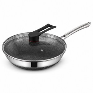 CookBuddy 316 스텐 웍 인덕션 가스레인지 겸용 뚜껑포함 3중 궁중팬, 1개, 34cm