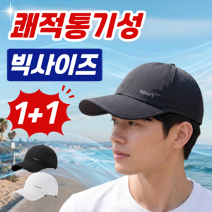 웰서포트 러닝 모자 대두 메쉬, 2개, 블랙+화이트