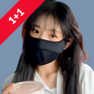 빅스테퍼 쿨 마스크 UV 자외선 차단 빨아쓰는 스포츠 마스크 1+1, 1개, 블랙