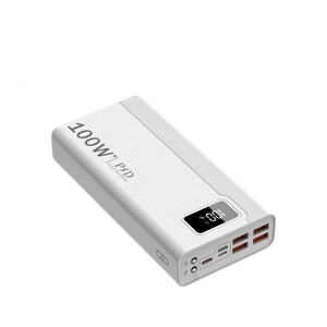 50000mAh 대용량 보조배터리 100W 초고속충전 외출 필수템, 흰색, T1432