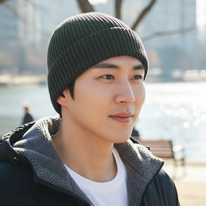 남자비니모자 남자 두건 비니 스포츠 등산비니, 포레스트그린, 1개