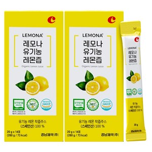 경남제약 하루레몬 유기농 레몬즙 100%, 28개, 20g