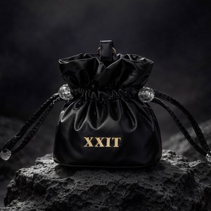 엑시트 벨로라 골프파우치 골프공 파우치 볼주머니 카라비너 포함 선물용 프리미엄 케이스, 미드나잇 블랙, 1개