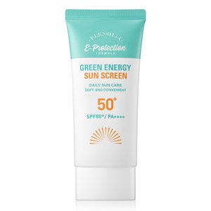 [엘렌실라] 그린에너지 온가족 진정 수분 선크림 SPF50+ UVA++++ 유기자차 저자극 민감피부 촉촉진정 백탁없는 약산성 데일리 자외선차단 순한선크림 가족용전용선케어 지속력좋은, 50ml, 1개