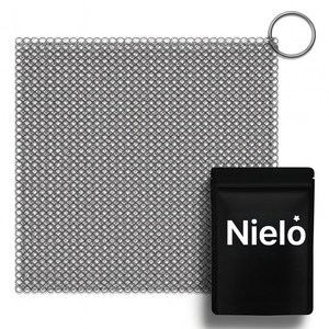 니엘로 316L 스텐링 수세미 탄냄비 철수세미 텀블러 세척 스테인리스 L316X, 1개, 12×10cm (작은사이즈)