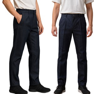 몰앤모어 남자 중년 스판 가을 일자 청바지 작업복 가을용 여름용 빅사이즈