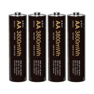 CHICNOD KC인정 AA 3800mWh 1.5V 고용량 리튬 충전식 건전지 다용도 호환 리모컨 무선마우스 어린이 완구, 3개, 4개입
