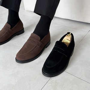 남자 키높이 세무 스웨이드 샤프한 기본 페니로퍼