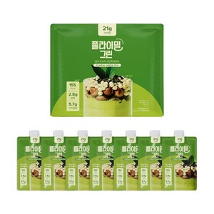 플라이밀 단백질 쉐이크 그린 파우치 녹차 말차 라떼 맛, 45g, 7개