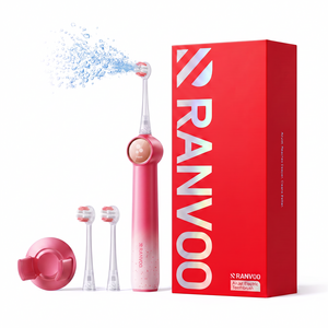 RANVOO 란부 에어젯X5 전동칫솔 듀폰초극미세모 기포세정 마이크로버블세정 나노버블세정 치아미백기, 1개, 핑크, AirJet X5