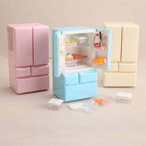 skansol 미니어처 DIY 주방용품 냉장고, 1개, 블루