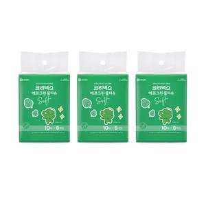 크리넥스 에코그린 소프트 리틀카카오프렌즈 물티슈 휴대형, 45g, 6개입, 3세트
