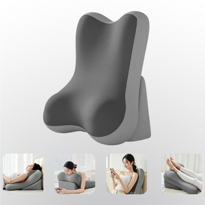 LemonU 2in1 다기능 인체공학 등받이 쿠션 침대 등받이쿠션 45*37*60cm, 회색