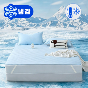KURUA 확실한 쿨링감 여름 아이스 냉감패드 시원한 쿨터치 쿨매트, 블루