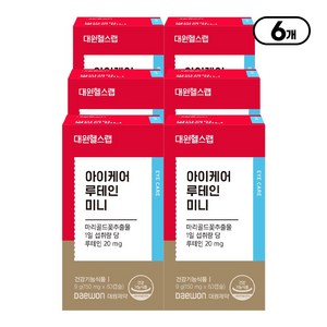 [본사직영] 대원제약 대원헬스 아이케어 루테인 미니, 6개, 60정