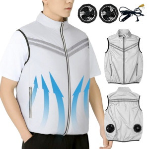 쿨링조끼 선풍기조끼 아이스조끼 작업복 USB 충전식 3단풍속 강력한 냉각 20000mAh 대용량