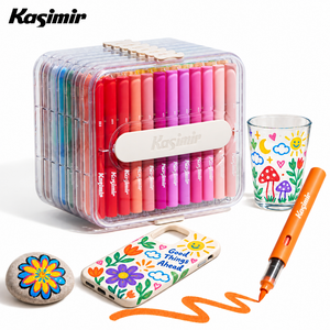 Kasimir고발색 직액식 마카펜 세트 레이어링 가능 번짐방지, 1세트, 84색