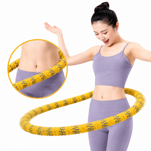 온위크 뱃살 다이어트 무소음 스프링 훌라후프, 1개, 노랑, 1.5kg