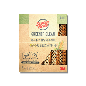 3M 내츄럴 옥수수 그물망사 수세미, 5개입, 1개