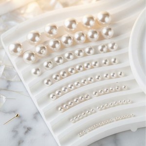 핵진주 (Glass Pearl) - 주얼리 부자재, 1개, Ivory 3mm