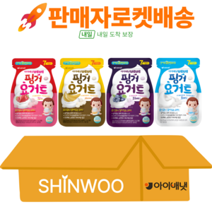 [아이배냇] 베베 핑거요거트 아기과자, 20g, 4개, 혼합맛(플레인/딸기/블루베리/바나나)
