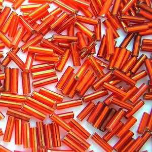 All 시드비즈 1.5 x 6mm 글래스 막대비즈 한팩 100g 컬러선택, 레드, 1세트