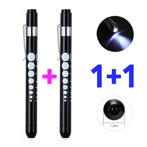 동공펜 모음 LED 라이트펜 간호사 군인 군대 훈련소 불빛 후레쉬 볼펜, 1개, 블랙_블랙 모음