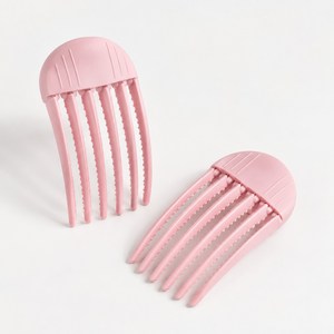 홈앤원 1+1 볼륨업 헤어 뿌리볼륨 집게 6핀 집게핀 2개, 1세트, 파스텔 핑크 6핀+6핀